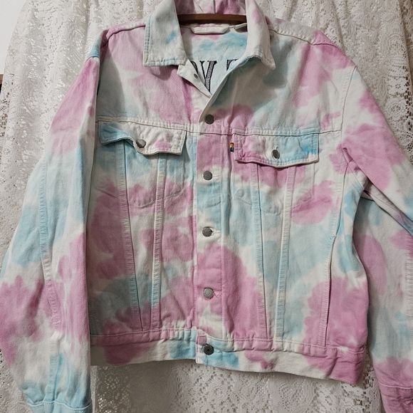 PRIDE Levi's TieDye Jean Jacket - Picture 1 of 7